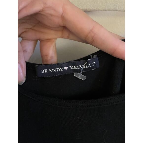 Brandy Melville Mini Dress Women's OS Black Red Striped Spaghetti Straps Casual - Picture 3 of 3